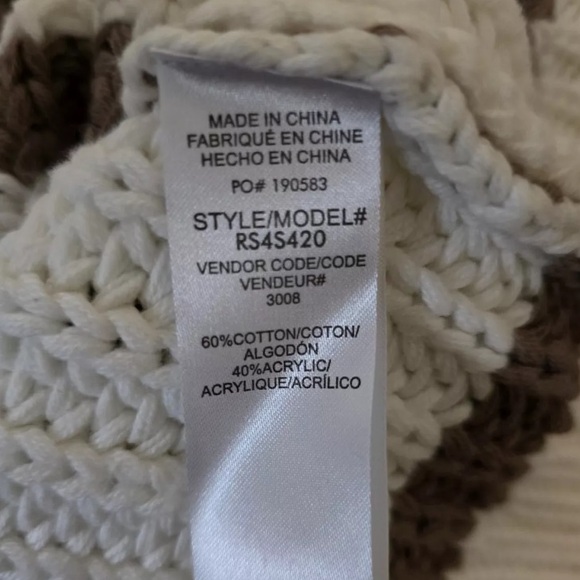 Splendid x Cella Jane Collab Striped Sweater - White and Tan - Small - Picture 6 of 6